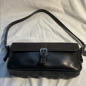 Coach black leather handbag